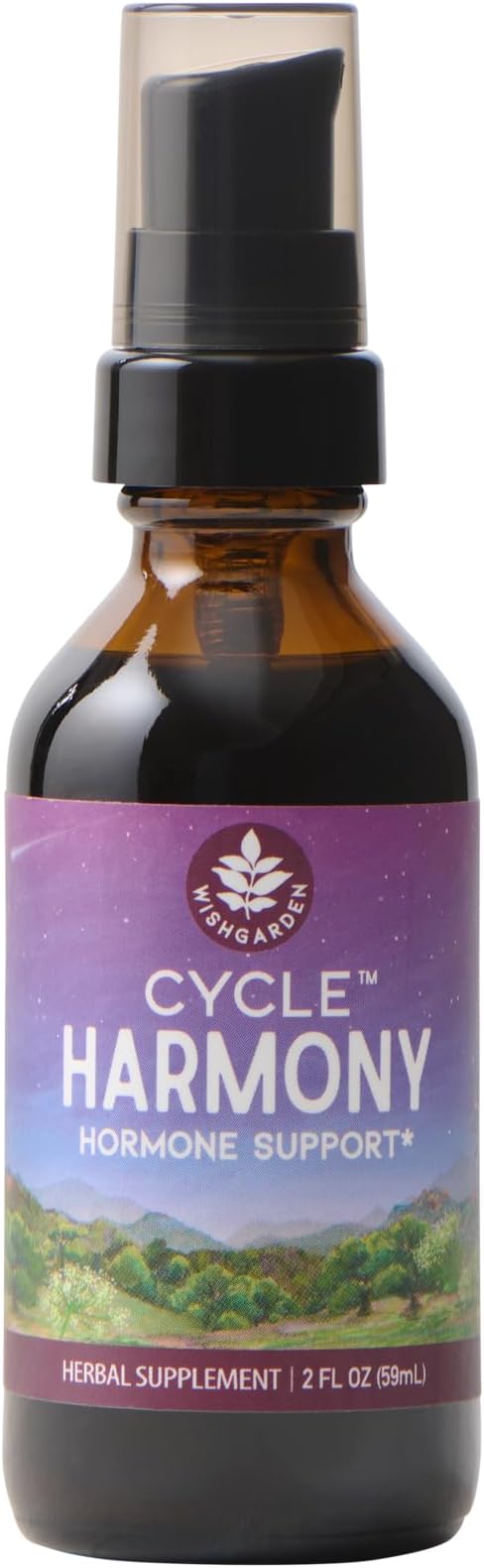 WishGarden Herbs Cycle Harmony Hormone Support - Plant-Based Herbal Supplement w/Vitex & Wild Yam Supports Normal Menstrual Cycle & Hormone-Based Issues, PMS, Irregular Cycles, Ovulation Issues, 2oz