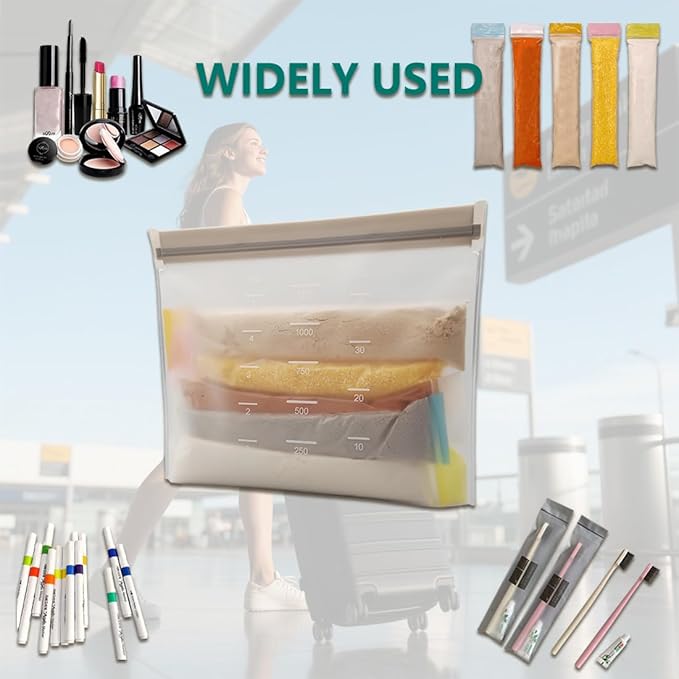 Protein Powder Containers & Supplement Travel Pack: 100 Leakproof Powder Dispensers with Funnel & 3 Portable Pouches for Gym, Outdoor, Travel