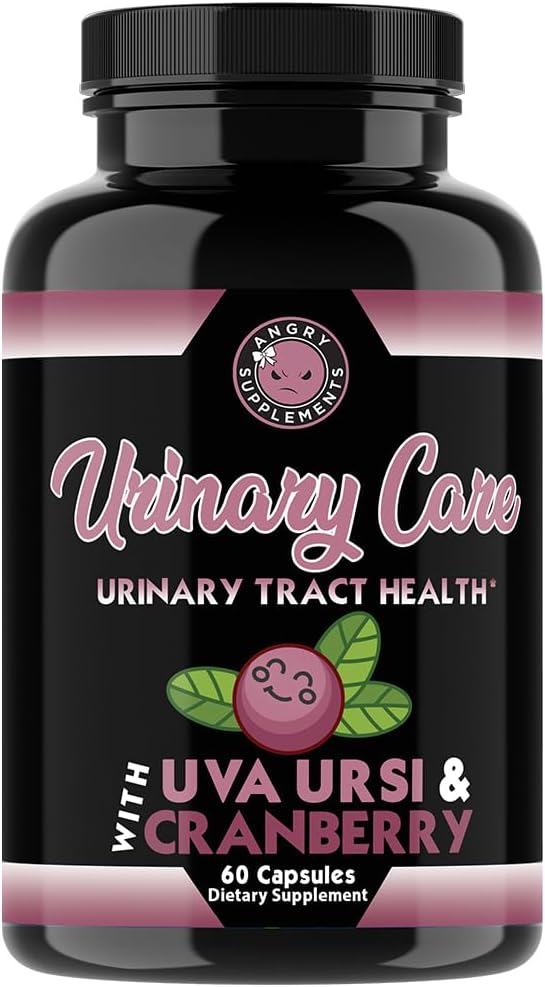 Angry Supplements Urinary Care for Women – UTI & Urinary Tract Health Support – Cranberry, Corn Silk & Uva Ursi – Bladder Cleanse Complex – 60 Capsules, 60 Day Supply (1-Bottle)