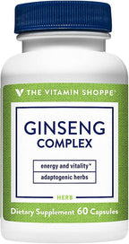 The Vitamin Shoppe Ginseng - Energy Support, Mental Clarity & Adaptogenic Wellness (60 Capsules)