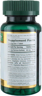 Ferrous SULF TB 65milligram NBY Pack of 3 100ct each