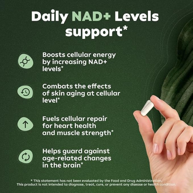 NAD+ Nicotinamide Riboside with Resveratrol 900 mg, Liposomal Dietary Supplement – Pack of 2 (2 × 90 Capsules) – Cellular Energy & Healthy Aging Support (2)