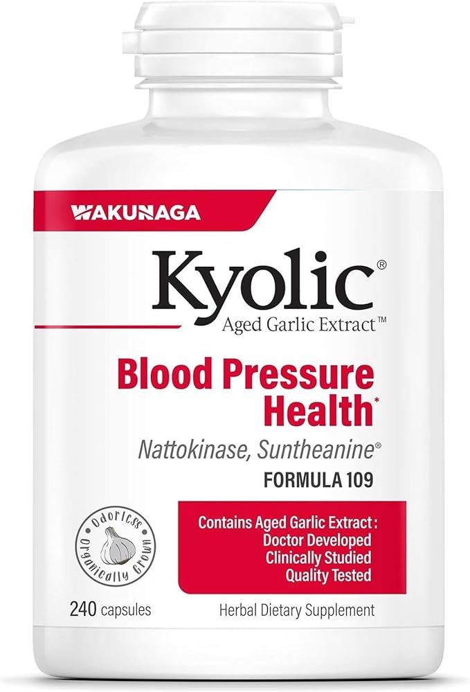 Kyolic Aged Garlic Extract Formula 109, Blood Pressure Health*, 240 Capsules