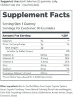 The Elderberry Co. Extra Strength Elderberry Gummies + Aronia Berries with Vitamins C, D,E and Zinc for All-Natural Immune Support, No Artificial Ingredients (60 Count)