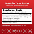 NutraChamps Korean Red Panax Ginseng Capsules | Extra Strength Ginsenosides for Energy, Focus, Performance, Vitality & Immune Support | Korean Ginseng Root Extract (120, Red)