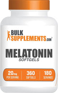 BulkSupplements.com Melatonin 20mg Softgels - 2 Softgels per Serving, 360 Count (Pack of 1)