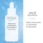 Cos De BAHA Hyaluronic Serum 2 Fl Oz – Pure Sodium Hyaluronate 10,000 ppm Hydrating Face Serum for Dry & Dehydrated Skin – Lightweight Fragrance-Free Korean Skincare Formula (60 ml)