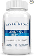 Leaky Gut Repair Natural Gut Health Supplement Glutamine Organic Slippery Elm NAG Marshmallow Root Aloe Vera MSM Quercetin Bromelain Promotes Digestive Ease, Gut Wellness 1000mg 120 Caps