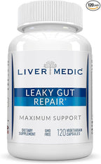 Leaky Gut Repair Natural Gut Health Supplement Glutamine Organic Slippery Elm NAG Marshmallow Root Aloe Vera MSM Quercetin Bromelain Promotes Digestive Ease, Gut Wellness 1000mg 120 Caps
