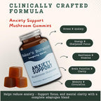 Baker's Botanics Adaptogenic Anxiety Support Mushroom Gummies - Botanicals Blend | Mixed Berry Flavor | Vegan, Gluten-Free, Non-GMO Supplement