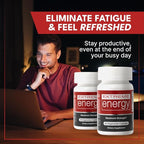 Herbal Nitro Extreme Energy Pills - 6 to 10 Hour Boost, No Crash or Jitters Maximum Strength Natural Energy Supplement for Women & Men - Fatigue, Focus & Motivation (60 Count)