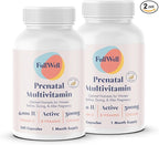 FullWell Women's Prenatal Multivitamin with Lemon Essence - Healthy Pregnancy Support - Contains Choline & Folate - Supports Fetal Growth & Brain Development* - 240 Count (60 Servings, 2 Pk)
