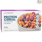 WonderSlim Protein Cereal, Fruity, Zero Sugar, Gluten Free, Keto Friendly & Low Carb (7ct)