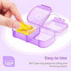 AUVON XL Weekly Pill Organizer 2 Times a Day, AM PM Pill Case with One-Side Large Opening for Easy to Use, Pill Box 7 Day Travel Medication Organizer for Medications, Vitamins, Fish Oils, Supplements