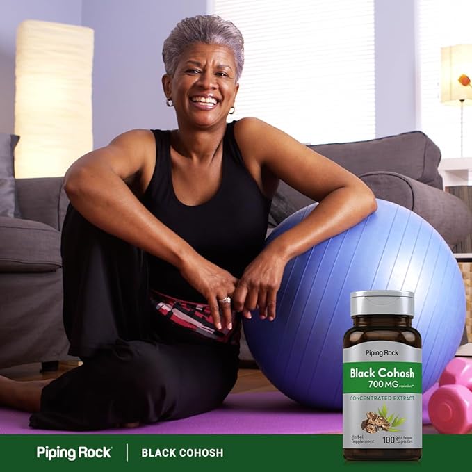 Piping Rock Black Cohosh Root Extract Supplement | 100 Capsules | Non-GMO and Gluten Free Formula