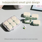 Pill Organizer SOFISO 4/6 Grid Free Assembly Travel Medicine Organizer 10 Day Pill Organizer Portable Pill Box Waterproof Pill Case Daily Medication Carry Case for Vitamins, Fish Oils, Supplements