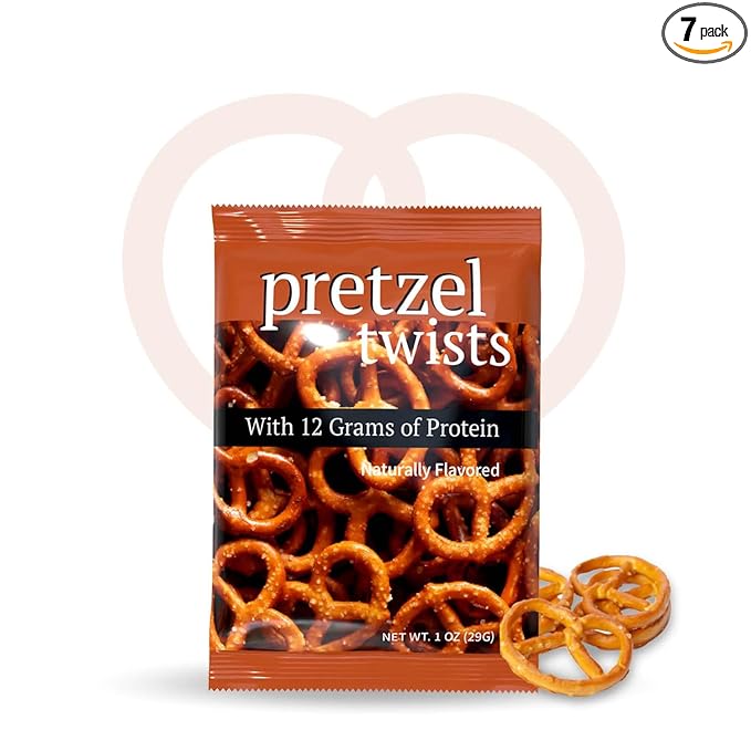 NutriWise – Pretzel Protein Twists | 7/Bags | Weight Loss, Diet, Keto Friendly, Hunger Control, Healthy Snack | Low Fat, Low Carb, Low Calorie