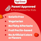 Feel Great Vitamins Kids DHA Gummies with Omega 3 6 9, Vitamin C | Supports Healthy Brain Function, Vision & Heart Health | Gluten Free, Vegetarian | 4 Pack