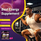 Creatine Monohydrate Gummies 6g for Men & Women, Potent Creatine Supplement, Chewables Creatine for Energy Boost, Increase Strength and Build Muscle, Gluten-Free, Sugar Free,120 Count