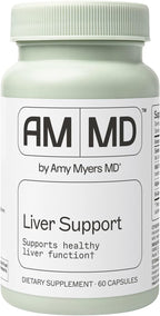 Amy Myers MD Liver Support - Comprehensive Liver Support Health Formula - Herbal Supplement with Milk Thistle & Selenium - Gentle Support for Liver Health & Bile Flow - 60 Capsules (60 Servings)