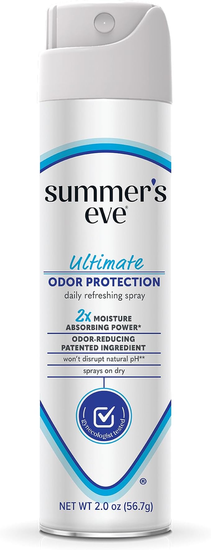 Summer's Eve Ultimate Odor Control Daily Feminine Spray with Talc-Free, Odor-Reducing and Moisture-Absorbing Formula, 2 Oz
