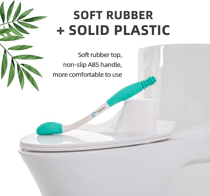 Fanwer Toilet Aids Tools,Long Reach Comfort Wipe,Extends Your Reach Over 15" Grips Toilet Paper or Pre-Moistened Wipes