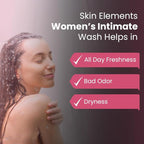 Skin Elements Intimate wash for Women 120 ml | with Rose Water, Chamomile, Calendula & Aloe Vera Extracts | Controls Bad Odor & Skin Discomforts | Restores the pH balance