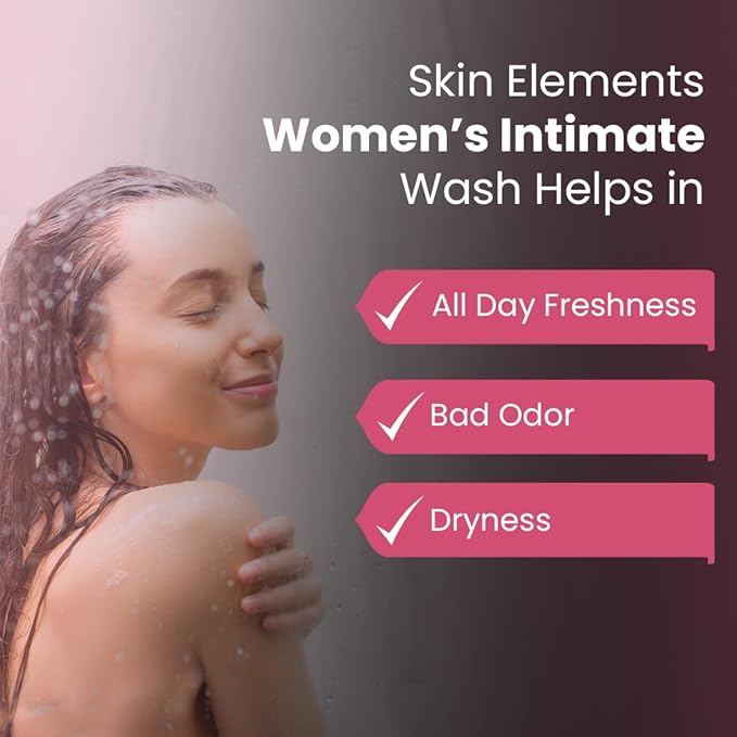 Skin Elements Intimate wash for Women 120 ml | with Rose Water, Chamomile, Calendula & Aloe Vera Extracts | Controls Bad Odor & Skin Discomforts | Restores the pH balance