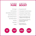 Pureboost Clean Energy Booster, Refreshing Energy Drink Mix with B12 Vitamins, Electrolytes, Antioxidants, Sugar-Free with No Sucralose (Berry Boost, 30 Count)