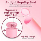 Kopperko Small Pill Bottles (116mm, 4.6 Inch 100-Pack) | Child Resistant Storage Tubes with Caps | Tube Container for Spices | Airtight, UV Resistant & Waterproof (Pink Plastic)