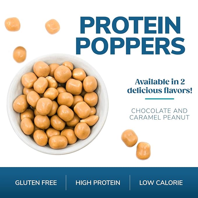 WonderSlim Popper Puff Snacks, Chocolate, 160 Calories, 15g Protein, Gluten Free (7ct)
