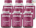 Soursop Graviola Gummies - Sugar Free Soursop Gummies with Vitamin C, Zinc - Digestive Aid, Immune Support & Antioxidants - Made from Soursop Leaves - Sour SOP Supplement for Adults - (Berry 6-Pack)