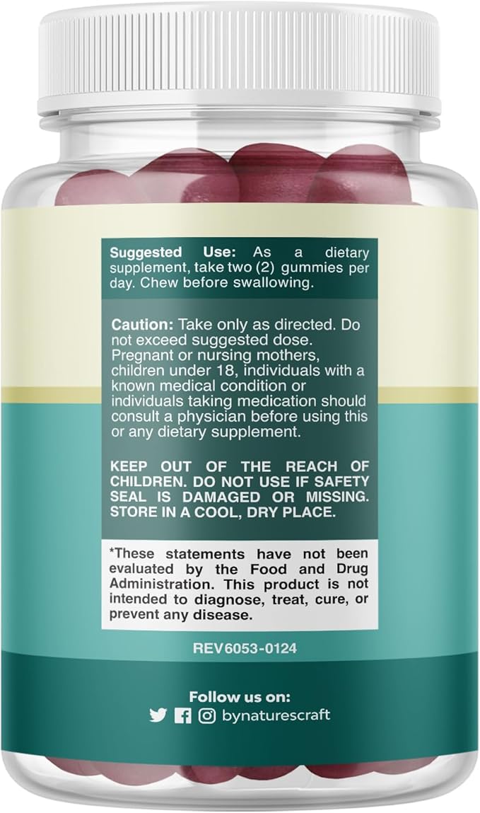 Sugar-Free Extra Strength Calm Magnesium Gummies for Adults - Relaxing Magnesium Citrate Gummies with Elemental Mag - Sleep Aid Soft Chews Raspberry Flavored - Body & Mind Relaxation - 60 Count