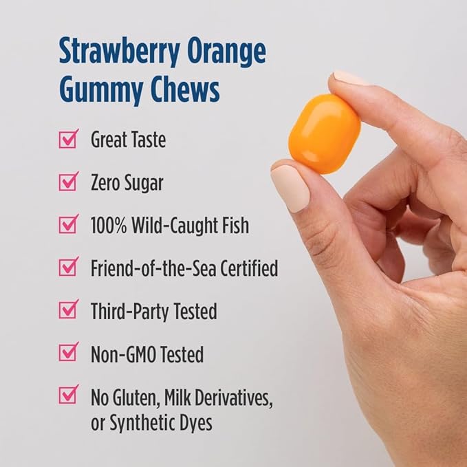 Nordic Naturals Zero Sugar DHA Prenatal Vitamin Gummies, Strawberry Orange Flavor - 27 Gummies - Supplements for Pregnancy - 600 mg Omega-3 Fish Oil and 400 IU Vitamin D3-27 Servings