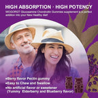 WOGORGT Glucosamine Chondroitin Gummies for Women & Men - 1500mg Glucosamine Chondroitin with MSM & Elderberry - Flexibility & Immune Support - 60 Gummies (2 Pack)