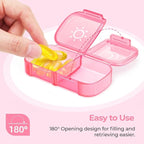 AUVON XL Weekly Pill Organizer 2 Times a Day, AM PM Pill Case with One-Side Large Opening for Easy to Use, Pill Box 7 Day Travel Medication Organizer for Medications, Vitamins, Fish Oils, Supplements