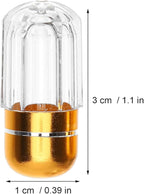 Ipetboom 20pcs Capsule Storage Bottles Leak Pill Containers for Travel Lightweight Medicine Holders Small Portable Plastic Vials for Tablets and Supplements