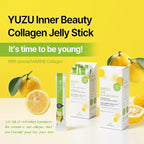 Yuzu Collagen Jelly Stick ㅣ Korean Citrus Beauty Supplement ㅣ Marine Collagen Peptide 3000mg ㅣ Skin Vitality & Hydration ㅣ No Sugar Added ㅣ Portable Stick Type