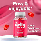 (3 Pack) Jelly Burn Gummies – Advanced JellyBurn Gummy Premium Formula, Daily JellyBurnGummies All Natural Maximum Strength, Vitamin Support for Overall Health and Wellness, 180 Gummies for 3 Months