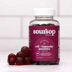 Soursop Graviola Gummies - Sugar Free Soursop Gummies with Vitamin C, Zinc - Digestive Aid, Immune Support & Antioxidants - Made from Soursop Leaves - Sour SOP Supplement for Adults - (Berry 1-Pack)