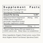 Moon Juice Magnesi-Om Magnesium Powder Supplement - Chelated Magnesium Complex + L-Theanine Blend for Rest, Relaxation & Regularity - Vegan, Non-GMO & No Sugar, Blue Lemon, 7.7 oz, 55 Servings