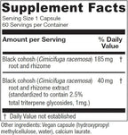 Vitanica Black Cohosh, Cimicifuga Extract Plus, Vegan, 60 Capsules