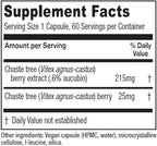 Vitanica Chaste Tree Berry Extract, Vitex Chasteberry Supplement for Women, Hormone Balance and Menstrual Cycle Support, Non-GMO, Vegan, 2 Month Supply, 60 Capsules
