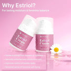 Vaginal Estrogen Cream for Women Menopause: Bioidentical Estrogen Cream with Estriol for Menopause & Postmenopause Relief - External Vaginal Moisturizer 1.06 oz (2 Month Supply)