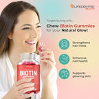 Biotin Gummies for Adults | Max Strength Biotin 10000mcg | Chewable Biotin Supplement for Women and Men | 100 Count Vegan Hair Gummies for Hair Skin and Nails