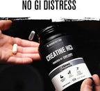 Jacked Factory Creatine HCl Capsules - CON CRET Creatine Pills 750mg - Lean Muscle Growth & Recovery, Boost Strength & Endurance, No Bloating or Cramps - 120 Capsules
