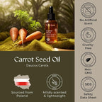 Gya Labs USDA Organic Carrot Seed Oil - 1 Fl Oz - Carrier Oil for Hair, Skin, Face, Scalp & Body Massage