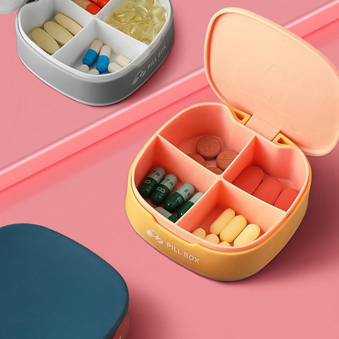 SUPVOX Portable Sealing Medicine Container 3pcs Mini Travel Pill Organizer Silicone Case with Lid, Moisture-Resistant Portable Storage Box for Daily and Outdoor Medication