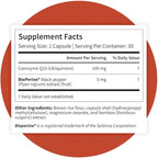 Pattern Wellness CoQ10 – 200mg Ubiquinone with BioPerine® Black Pepper Extract – Cellular Energy & Vitality Support – Non-GMO – 30 Vegan Capsules*