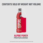 Isopure Zero Carb 32g Clear Protein Ready-to-Drink, Whey Protein Isolate, Alpine Punch, 12 Pack (Packaging May Vary)